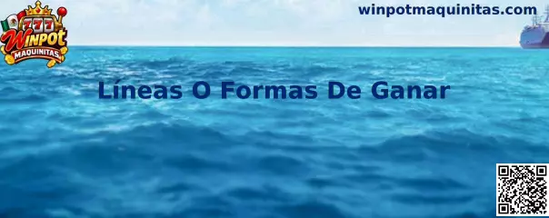 Explicación visual de líneas o formas de ganar en Winpot Maquinitas